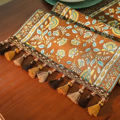 13×72 Inch Table Runner, Retro-Luxury Tassels Series - Image 2