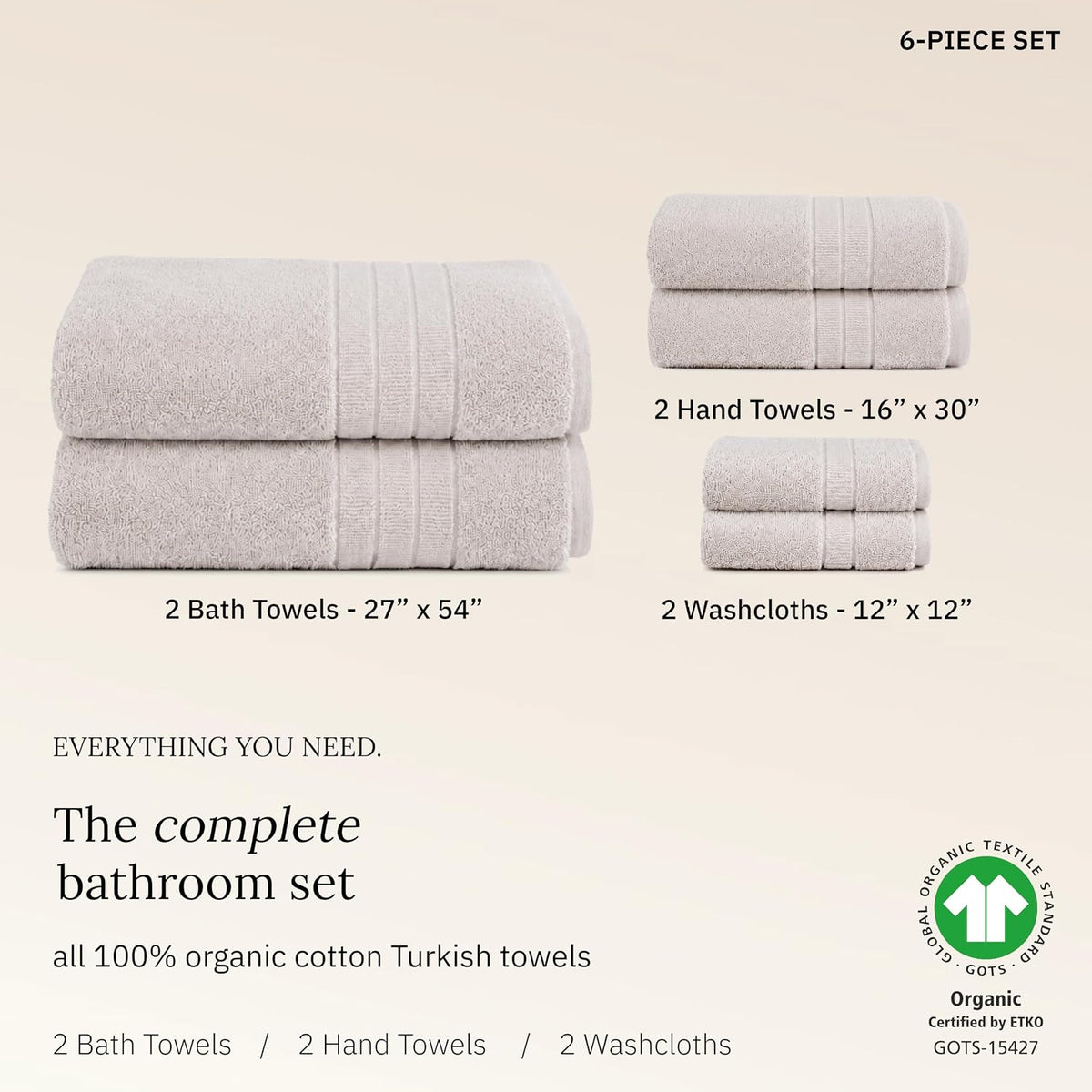 california design den organic cotton luxury bath towel, close-up detail