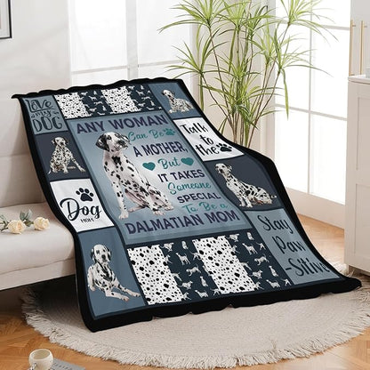 Dalmatian Blanket Dog Throw Blanket Dalmatian Dog Flannel Stuff Merch Cozy - Image 6