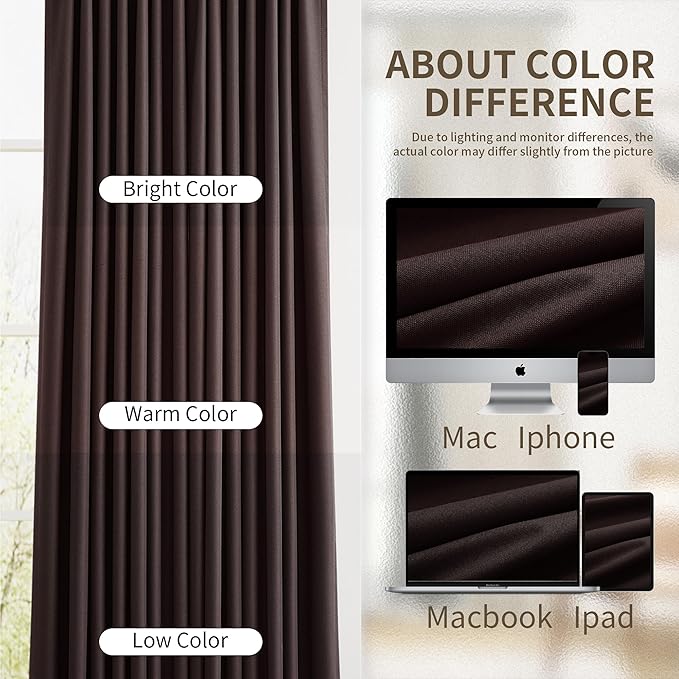 Pinch Pleated Linen 100% Blackout Curtains 90 Inches - Image 8
