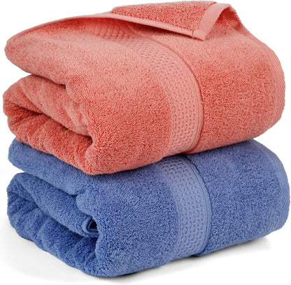 cleanbear bath towels soft cotton, 2-pack absorbent towels, main product view
