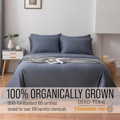 Bella Coterie 7 Piece Luxury Bamboo Viscose Split King Size Sheet Set | 2 - Image 5