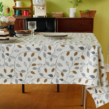 Rectangle Table Cloth, 100% Waterproof Tablecloth Oil Proof Spill Proof Vinyl - Image 7