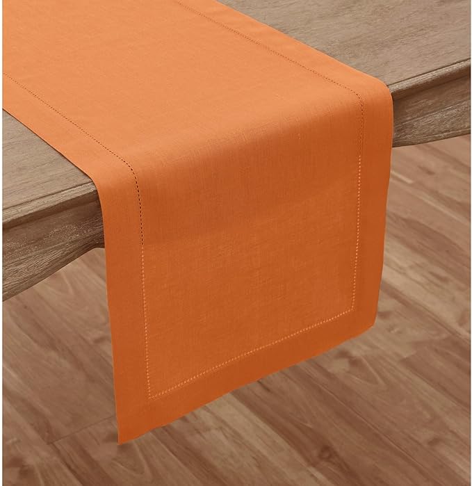 Solino Home Linen Pumpkin Table Runner 90 Inches Long - Image 2