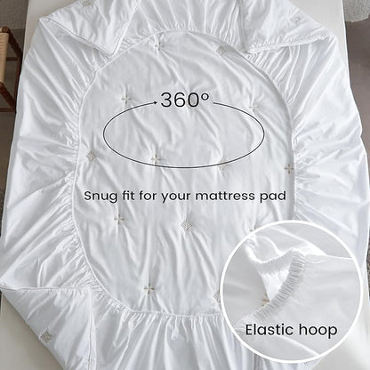 Simple&Opulence Cooling Quilted Mattress Pad – Fitted Sheet Mattress Protector - Image 5
