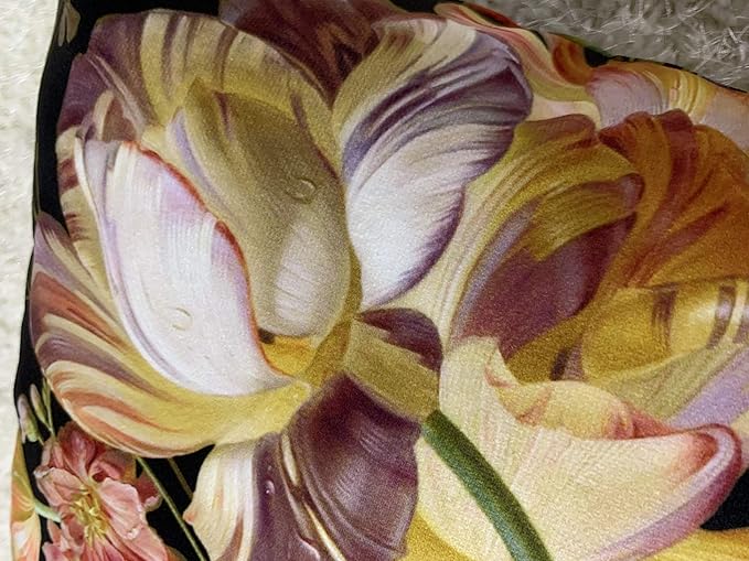 European Classic 20x20 Floral Oil Painting Pillow Cover, Double-Sided Plush - Image 4