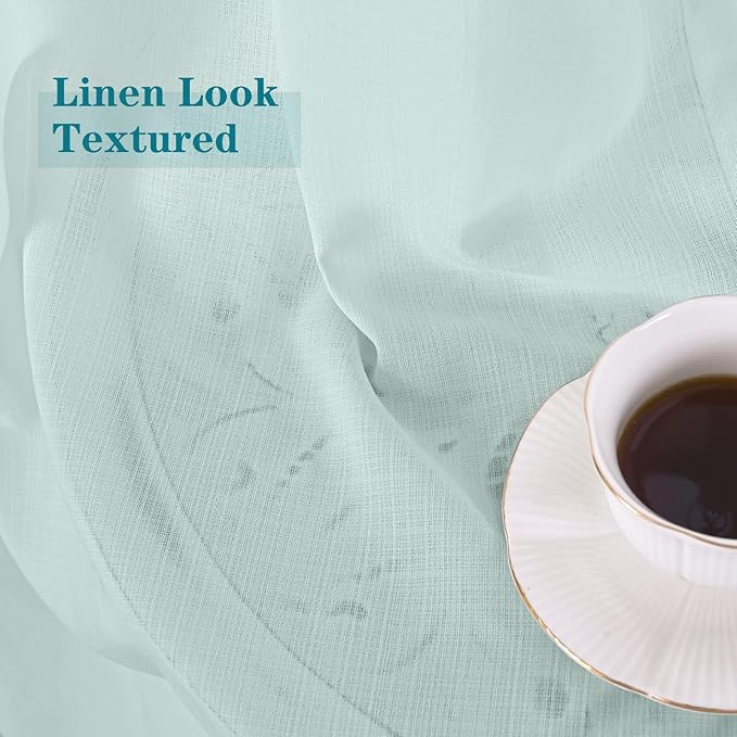 BGment Linen Look Semi Sheer Curtains - Image 2