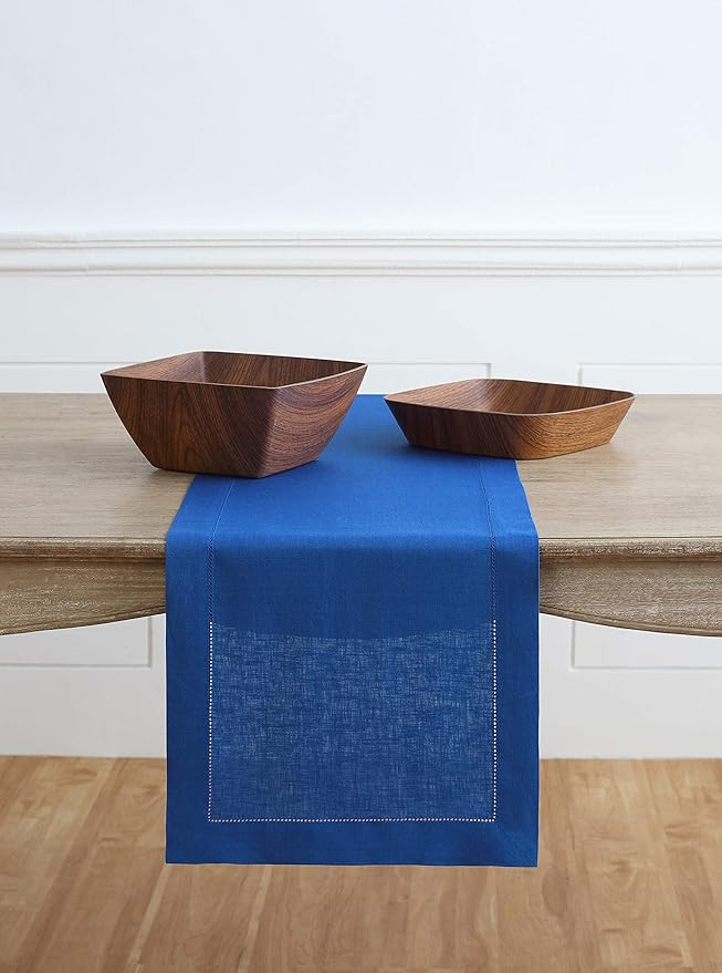 Solino Home Linen Royal Blue Table Runner 156 Inches Long by SolinoHome