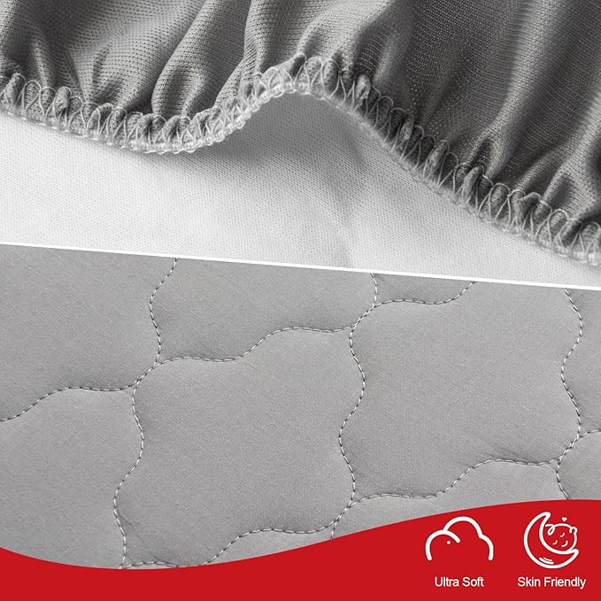 Waterproof Pack and Play Mattress Pad 39" x 27", Compatible - Image 4