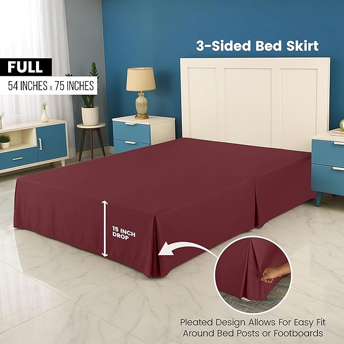Utopia Bedding Full Bed Skirt - Image 2