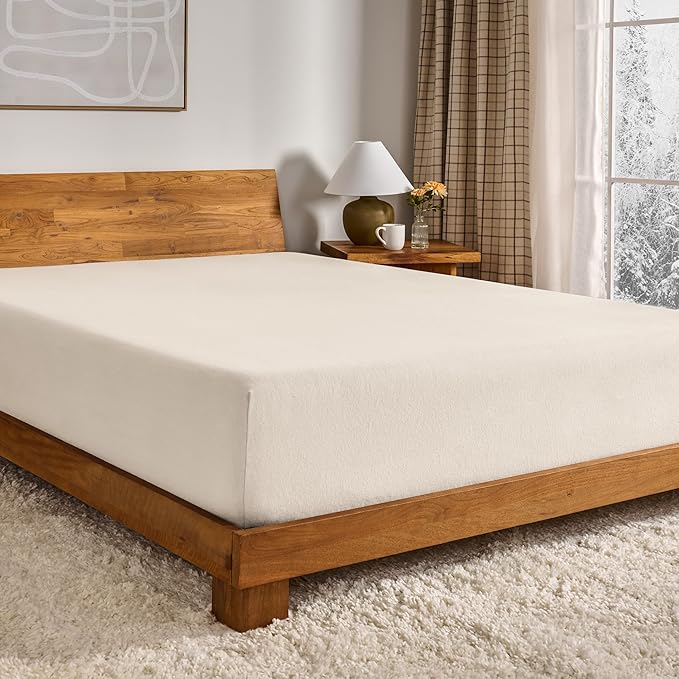 Bare Home Flannel Fitted Bottom Sheet 100% Cotton, Velvety Soft Heavyweight by BareHome