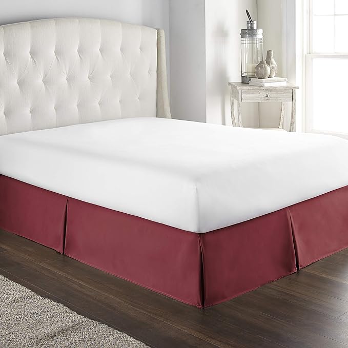 Bed Skirt - 100% Cotton 800 Thread Count Box Pleated Bed Skirt - Luxury Pleated by Unknown