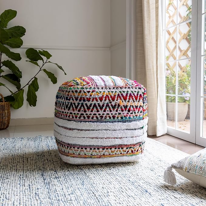 L. R. Resources, Inc. LR Home Multi/White Bohemian Chevron Hand-Made Cotton by L.+R.+Resources%2C+Inc.