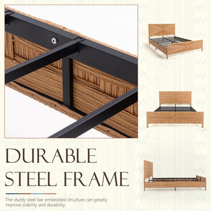 yechen boho full bed frame with headboard and, package contents