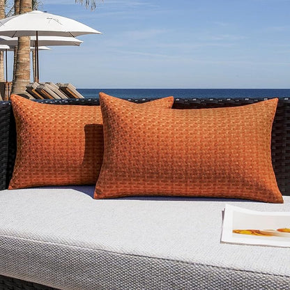 Kevin Textile Fall Outdoor Waterproof Throw Pillow Covers Pack of 2 Farmhouse by KevinTextile