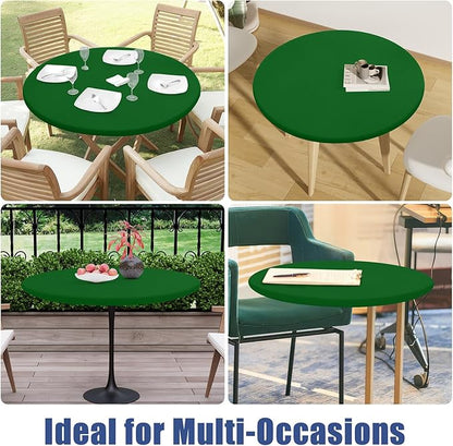 Round Spandex Tablecloth, Elastic Fitted Waterproof Tablecloths - Image 9