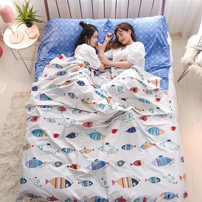 TRIWONDER Sleeping Bag Liner Cotton Camping Travel Sheet Sleep Sack Adult - Image 7
