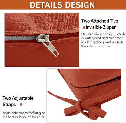 Outdoor Chair Cushions 16 x 17 Inch, Waterproof Patio Chair Cushions - Image 5