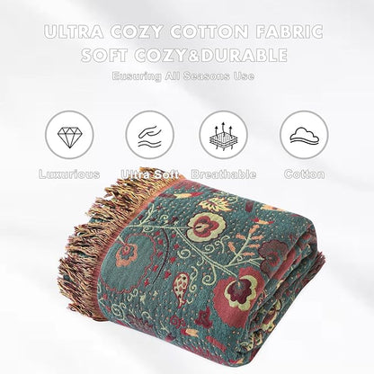 MSGKV Cotton Bed Blanket for Couch and Sofa Blankets for Living Room Bedroom - Image 4