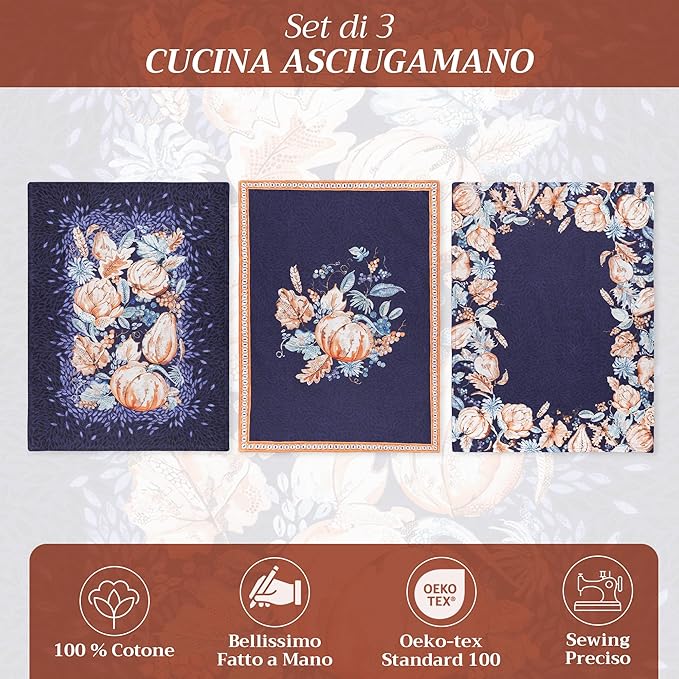 Maison d' Hermine Kitchen Towels Set of 3 100% Cotton 20" x 27.5" Reusable - Image 2