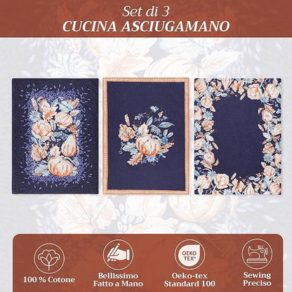 Maison d' Hermine Kitchen Towels Set of 3 100% Cotton 20" x 27.5" Reusable - Image 2