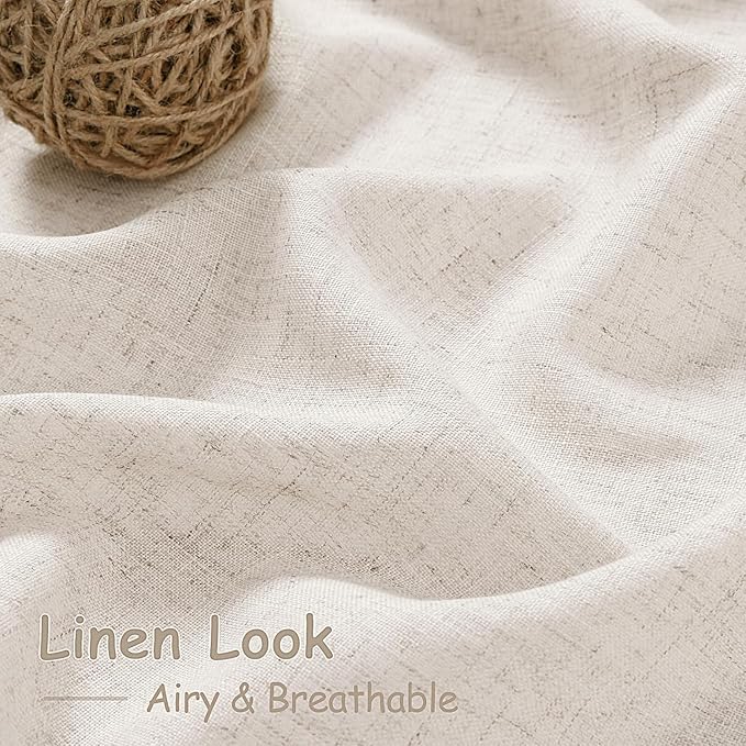 Nanspring 30 Inch Long Beige Curtains - Image 4