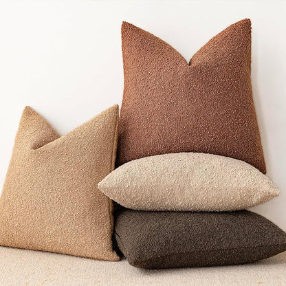 Foindtower Set of 2, Decorative Textured Boucle Throw Pillow Covers Accent - Image 6