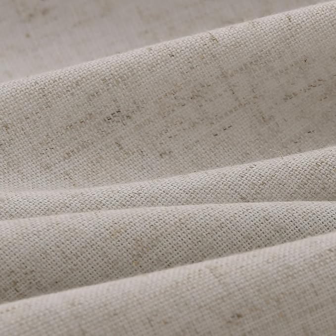 Apricot Pinch Pleat Linen Curtains 96 Inch Length 2 Panels Set - Image 3