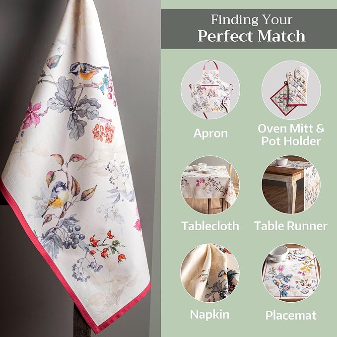 Maison d' Hermine Kitchen Towels Set of 3 100% Cotton 20" x 27.5" Reusable - Image 6