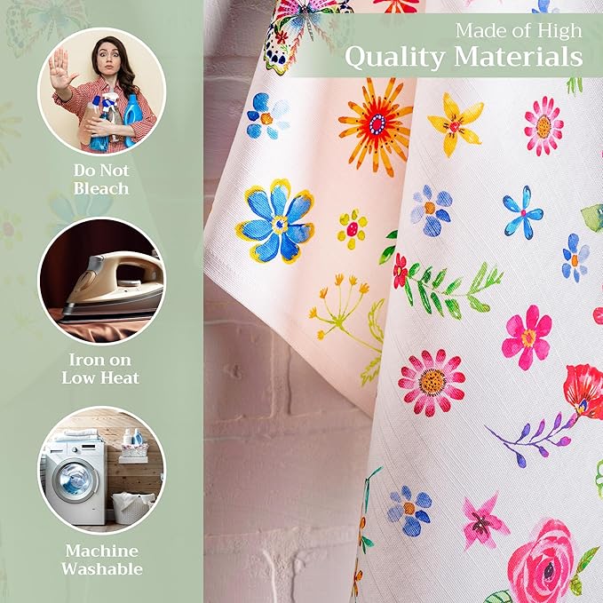 Maison d' Hermine Kitchen Towels Set of 3 100% Cotton 27.50" x 20" Reusable - Image 3