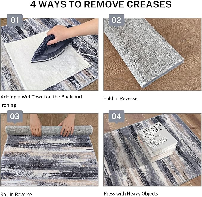 Modern Abstract Runner Rug 2x6 - Image 4
