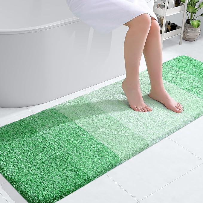 OLANLY Bathroom Runner Rugs 59x20, Extra Soft Absorbent Microfiber Bath Rugs by OLANLY