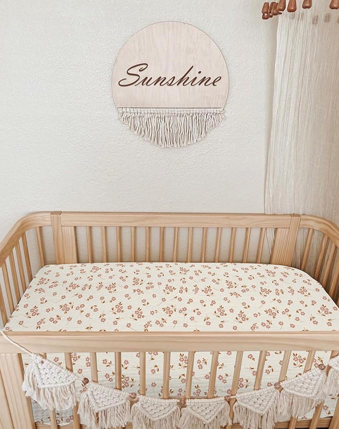Muslin Bedside Bassinet Sheets 2 Pack, 33x20 Fitted Ultra Soft & Breathable - Image 5