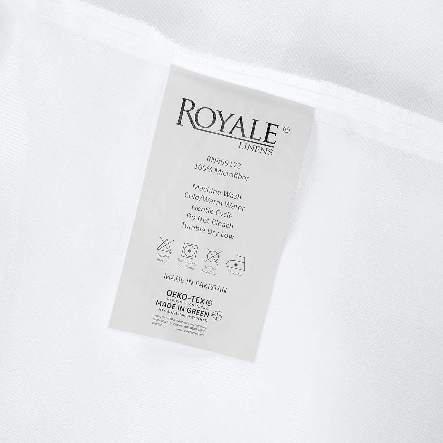 Royale Linens Queen Flat Sheet - Ultra Soft Brushed 1800 Microfiber Flat Sheets Only - Wrinkle Free & Stain Resistant - Hotel Quality Top Sheet for Bed (Queen, White)
