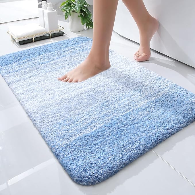 OLANLY Bathroom Rugs Mat 24x16, Extra Soft Absorbent Microfiber Bath Rugs by OLANLY
