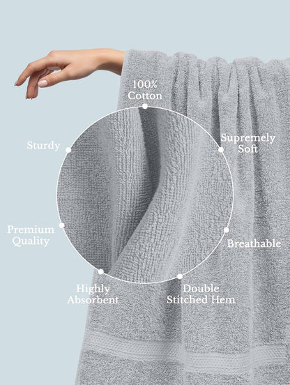 utopia towels 4 pack premium bath towels 27x54, view 10