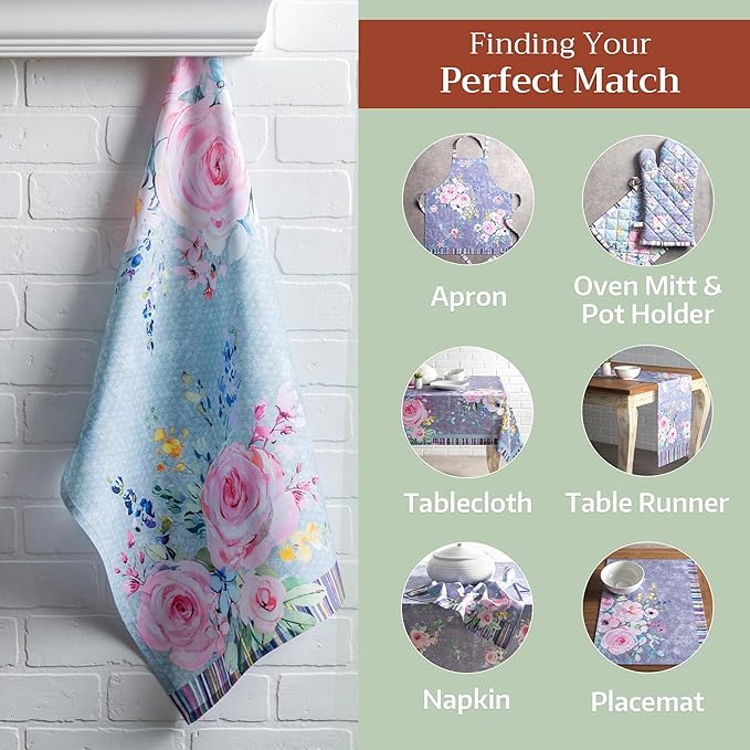 Maison d' Hermine Kitchen Towels Set of 3 100% Cotton 27.50" x 20" Reusable - Image 5