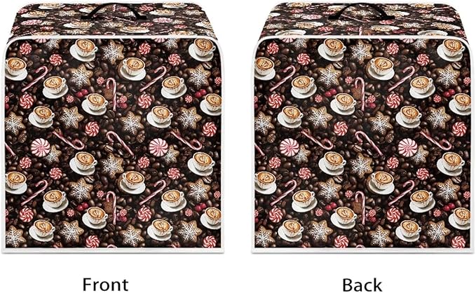 Mumeson Coffee Print Coffee Maker Cover, Dust Protection Coffee Maker Appliance - Image 7