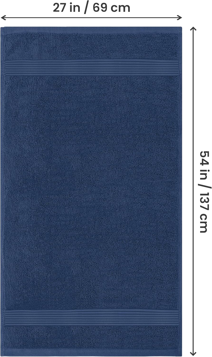 utopia towels luxurious bath towels set, 27x54 in, close-up detail