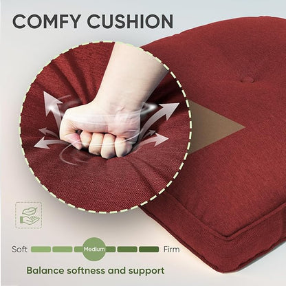 Outdoor Chair Cushion Set of 3, Waterproof Outdoor Seat Cushions 25x22 - Image 4