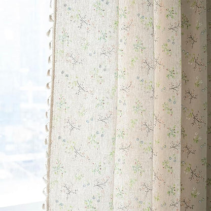 ENJOYBRIDAL Floral Farmhouse Curtains 96 Inches Long Semi Sheer Living Room - Image 7