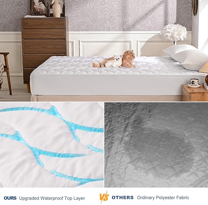 GRT Queen Mattress Protector, 100% Waterproof Mattress Protector Queen - Image 3