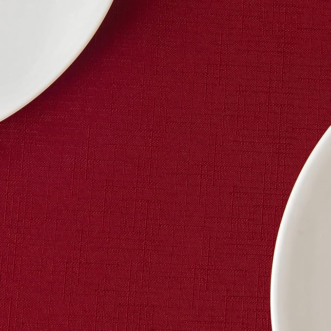 maxmill Slubby Texture Tablecloth Water Resistance Antiwrinkle Spillproof Soft - Image 9