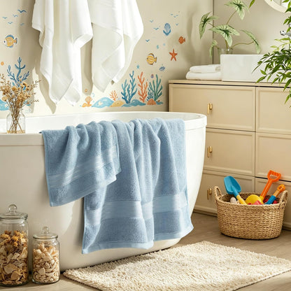 cozyart luxury bath towels 4 pcs, 27x54 650, main product view