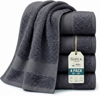 sofea bath towels 4 pack (30 x 54, view 9