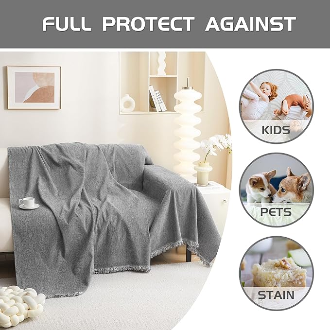 MEETSKY Couch Cover l Shape 71 Inch Large - Image 3
