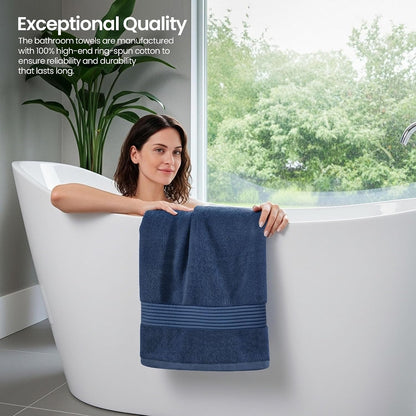 utopia towels 6 pack bath towels, 27x54 in showing dimensions