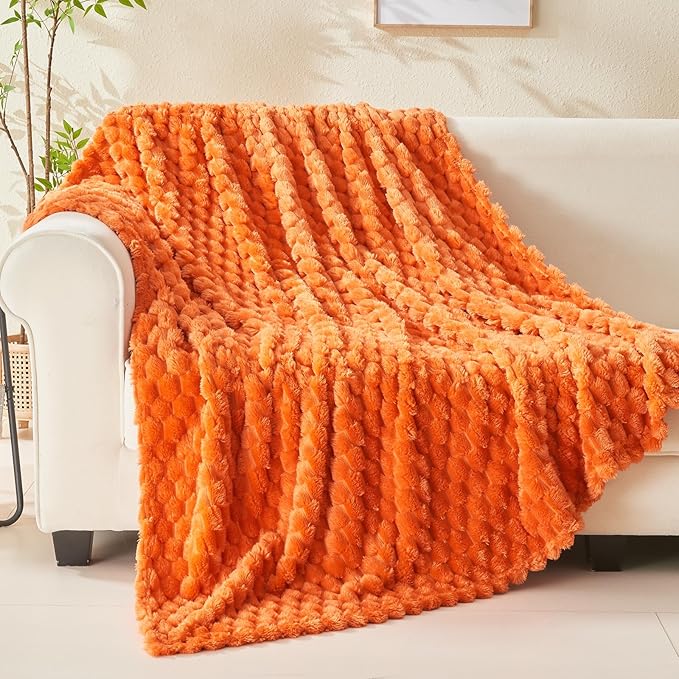 NEWCOSPLAY Super Soft Fall Twin Blanket Orange Premium Silky Flannel Fleece 3D - Image 8