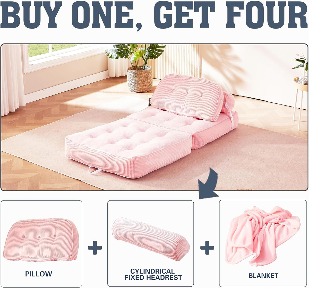 folding sofa bed, flannel futon couch bed with, view 9