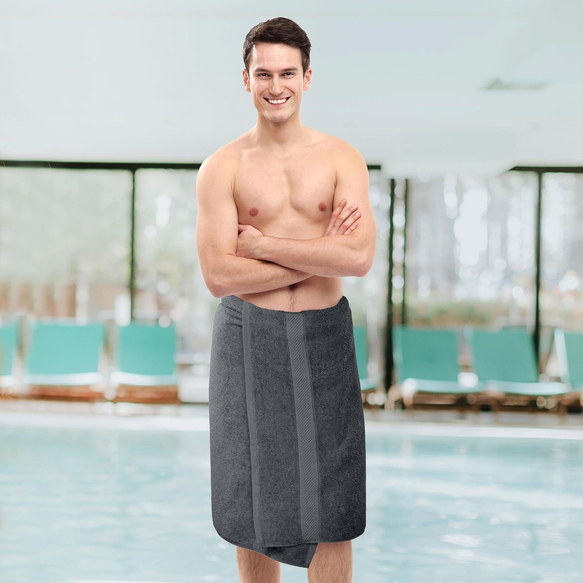 utopia towels 6 pack medium bath towels, 24x48, close-up detail